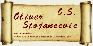 Oliver Stojančević vizit kartica